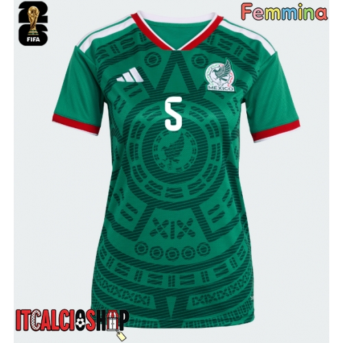 Messico Johan Vasquez #5 Prima Maglia Femmina Mondiali 2026 Manica Corta